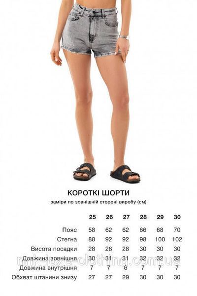 Шорты женские короткие джинсовые, Серый, 25 2112649617 фото
