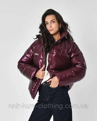 Куртка жіноча коротка утеплена, на єврозиму, Бордовий, L 2795158885 фото