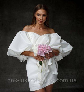 100% Повна 100% передоплата! Пiд замовлення! Сукня жіноча міні коротка, нарядна, випускна, весільна, Бiла, S, S-М, М, L 1876635232 фото
